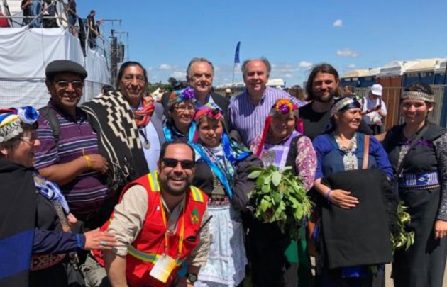 Grabois se encontró con el Papa y el sobrino nieto de Ceferino Namuncurá.