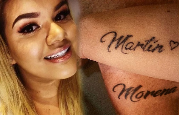 Morena Rial y su ex compartían tatuajes