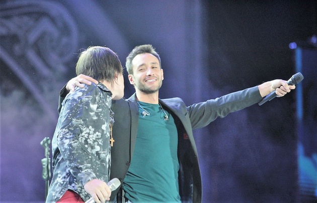 Luciano Pereyra y Nahuel Penissi compartieron el escenario. 