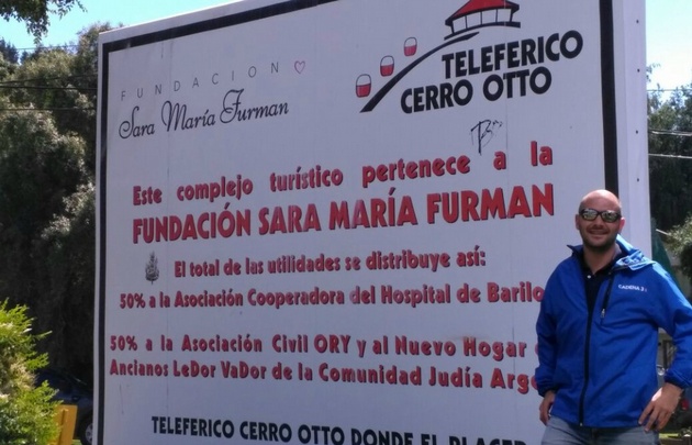 Alejandro Bustos, en el complejo Cerro Otto de Bariloche.