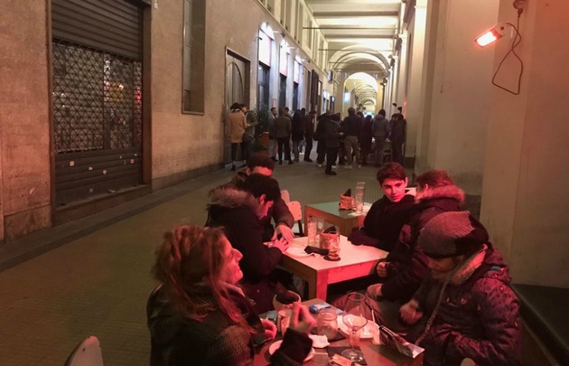El centro de la ciudad italiana de Turín.