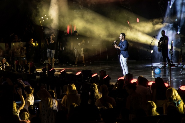 El cantante cerró la primera velada de Villa María.