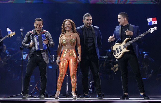 Sami y Sandra Sandoval representaron a Panamá en la competencia de folclore. (Agencia UNO)