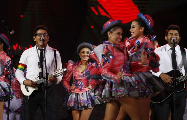 Los Vidaleros representaron a Bolivia en la competencia de folclore. (Agencia UNO)