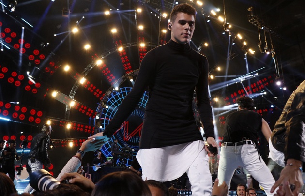 Los artistas cantaron todos sus hits en el cierre de Viña del Mar (Agencia UNO).