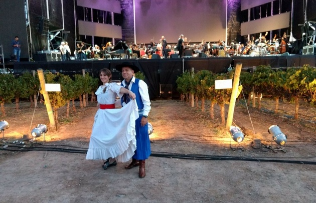 FOTO: Cadena 3, en la Fiesta de la Cosecha en Mendoza. 