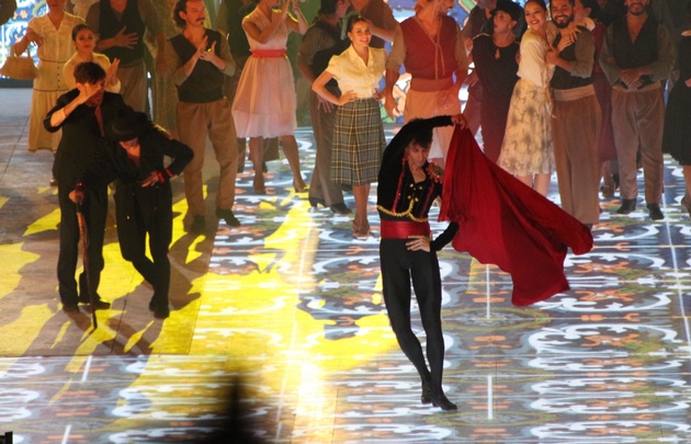 El espectáculo duró más de una hora y media.