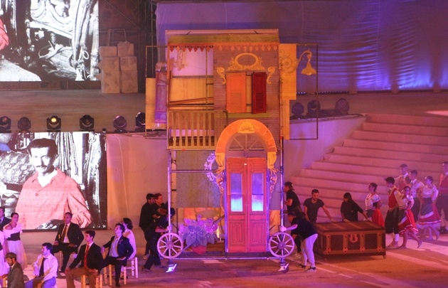 El acto central estuvo inspirado en Los Huarpes, pueblo originario.