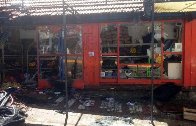 Así quedó el local donde se encontraba el tubo de gas