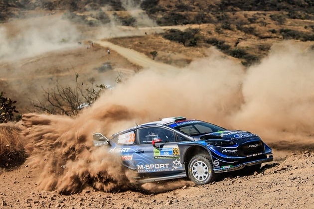 FOTO: #RallyDeMéxico Ogier se quedó con la primera etapa -Sitio: WRC.COM-