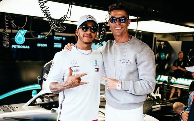 En Mónaco recibiendo en el box a Cristiano Ronaldo