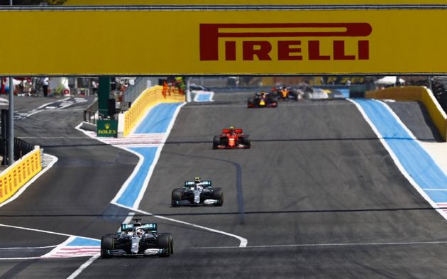 Hamilton, Bottas, Leclerc, Verstappen y Vettel, a 10 vueltas del final