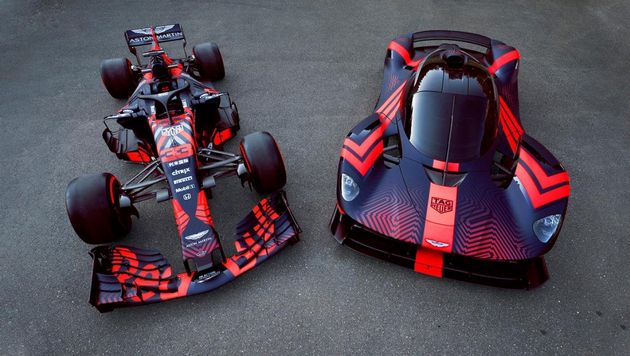 El Aston Martin Valkyrie junto al F1 de Red Bullo como símbolo de la colaboración