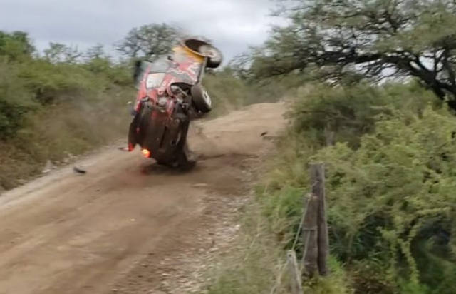 El impactante video del dramático vuelco que sufrió Lappi