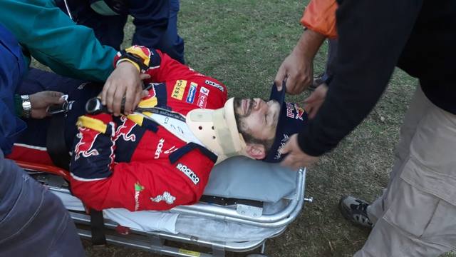 El impactante video del dramático vuelco que sufrió Lappi