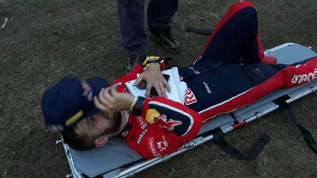 El impactante video del dramático vuelco que sufrió Lappi