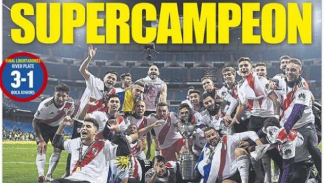 El River campeón copó las tapas de los diarios del mundo