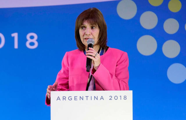 Bullrich dijo que espera una jornada de paz durante el G20