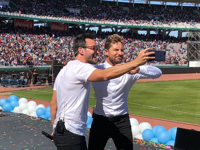 Luciano Pereyra y David Bisbal hicieron una selfie de rigor