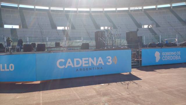 Todo listo en el Kempes para la fiesta del Día del Niño