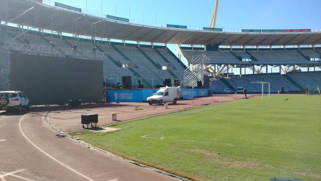 Todo listo en el Kempes para la fiesta del Día del Niño