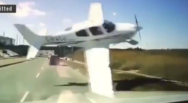 FOTO: Video: avioneta casi se estrella contra un auto en Canadá