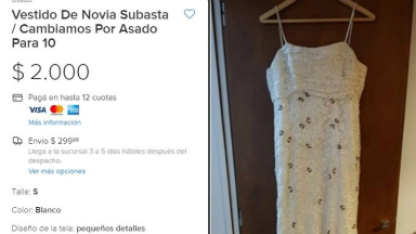 AUDIO: Subasta su vestido de novia por un asado para diez personas
