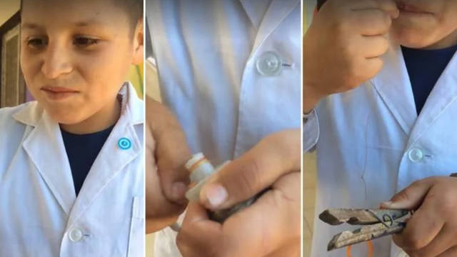 FOTO: Niño de 9 años creó un juguete artesanal que se hizo viral