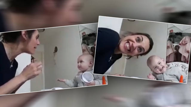 FOTO: Desopilante charla entre una mamá y su beba antes de comer