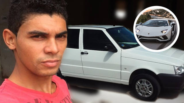 Un brasileño transformó su Fiat Uno en una Lamborghini