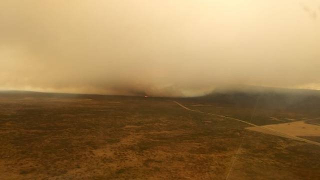 FOTO: Un rayo provocó un voraz incendio en un paraje de San Luis