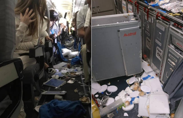 FOTO: Fuerte turbulencia y 15 heridos en un vuelo de Aerolíneas