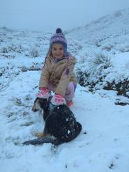 Nieve en Los Árboles, provincia de Córdoba (Adrián Martínez