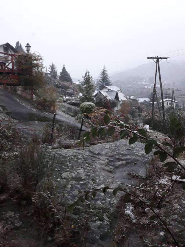 La primera nevada llegó a La Cumbrecita