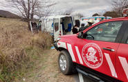 Volcó una ambulancia en la ruta 14: hay un muerto