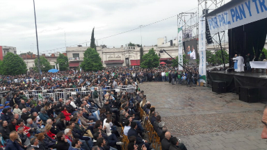 AUDIO: Hugo Moyano encabezó una movilización a la Basílica de Luján