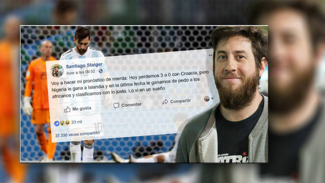 Sanjuanino soñó con detalles la clasificación de Argentina