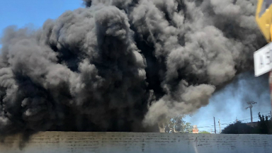 AUDIO: Contuvieron voraz incendio en una comisaría en Córdoba