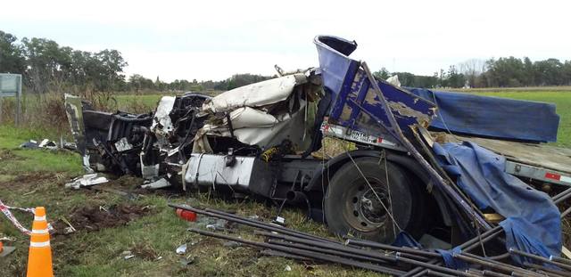 Vuelco fatal en la ruta 158 cerca de Quebracho Herrado