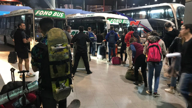 AUDIO: Intenso movimiento en la terminal de Córdoba