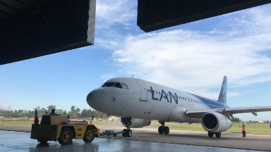 AUDIO: Llegó el primer avión que será intervenido en Fadea
