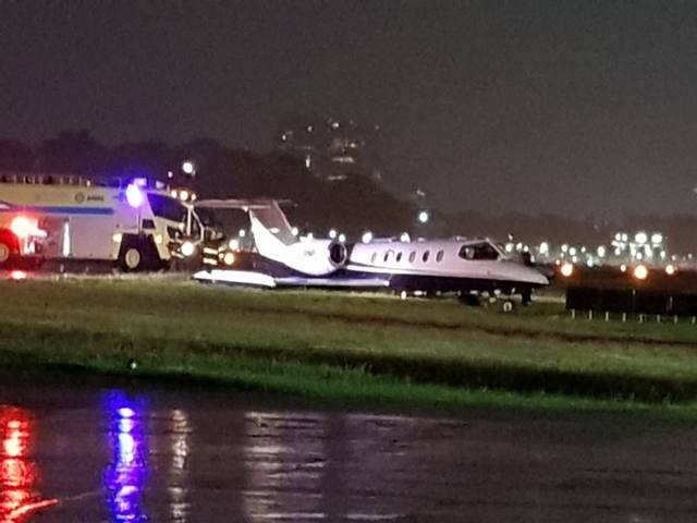 Despistó un avión en Aeroparque (Foto: @gtvjav)