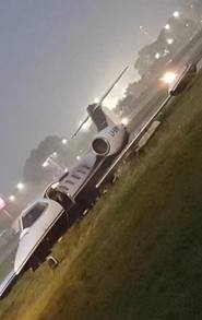 Despistó un avión en Aeroparque (Foto: @gtvjav)