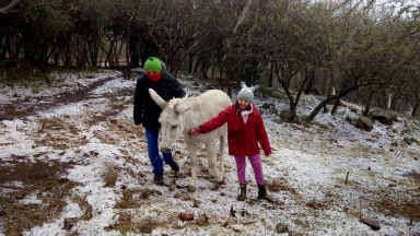 AUDIO: Un manto blanco deslumbró en el Valle de Punilla
