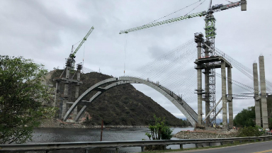 AUDIO: Cierran hoy la base del puente sobre el lago San Roque