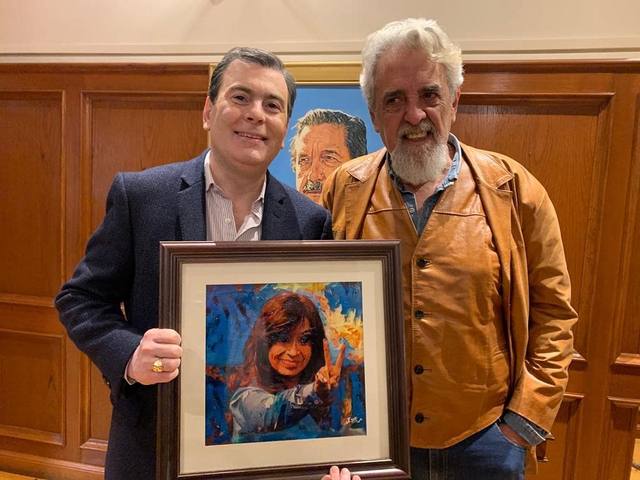 FOTO: Cristina Fernández recibirá un cuadro de un pintor cordobés