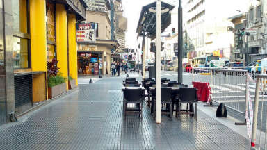AUDIO: Inauguran la zona peatonal de la avenida Corrientes.