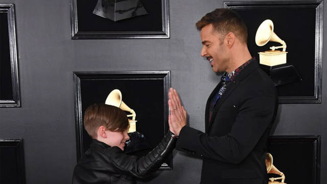 Matteo, su hijo, se llevó todos los elogios en la red carpet