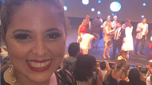 Geo Monteagudo deslumbró con un vestido con transparencias