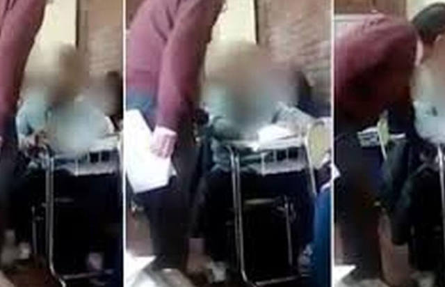 FOTO: Escándalo por el video de un docente manoseando a un alumno